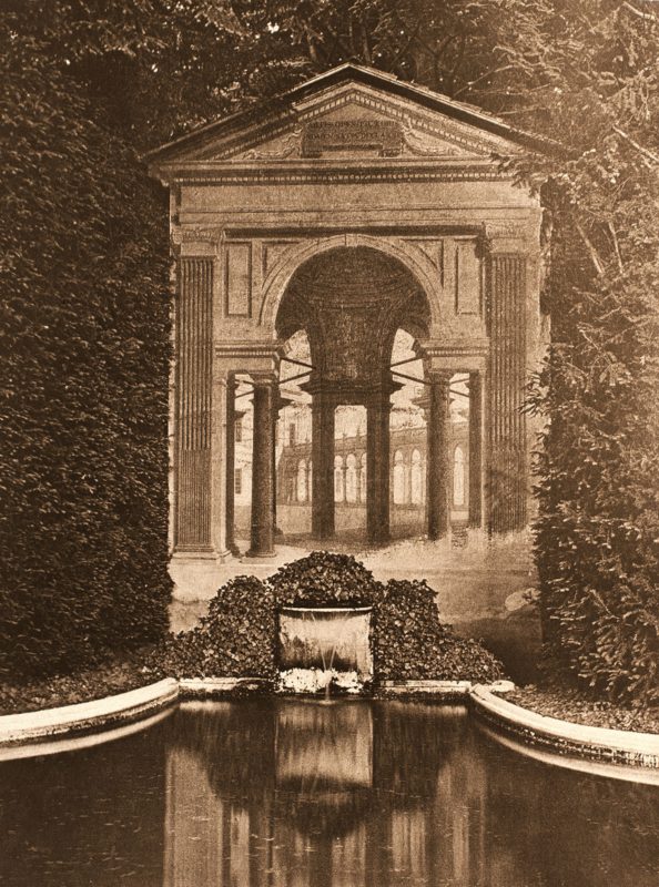 Bernardino Galliari, Prospettiva da tricromia sul Biellese, Chiavazza, Parco della Villa Mosca